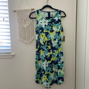 Title Nine Buttah Floral Dress Aqua Sea NWT